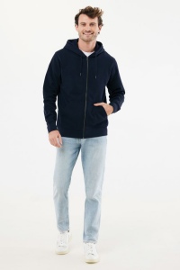 Sweat à capuche avec zip en coton recyclé IQONIQ Abisko 45