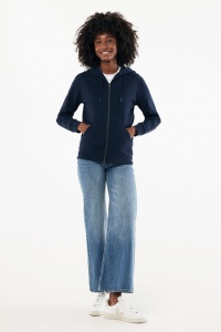 Sweat à capuche avec zip en coton recyclé IQONIQ Abisko 50
