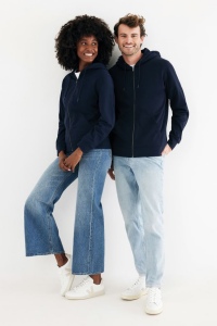 Sweat à capuche avec zip en coton recyclé IQONIQ Abisko 56