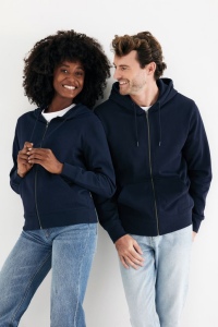 Sweat à capuche avec zip en coton recyclé IQONIQ Abisko 57