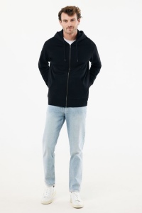 Sweat à capuche avec zip en coton recyclé IQONIQ Abisko 17