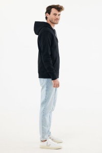 Sweat à capuche avec zip en coton recyclé IQONIQ Abisko 19