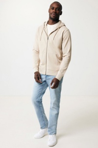 Sweat à capuche avec zip en coton recyclé IQONIQ Abisko 84