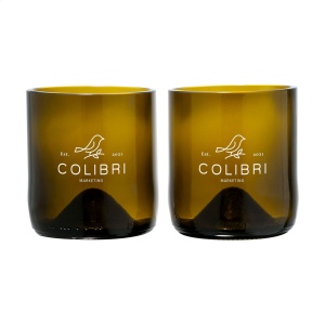 Ensemble de deux verres Rebottled® fabriqués à partir de bouteilles de vin recyclées 3