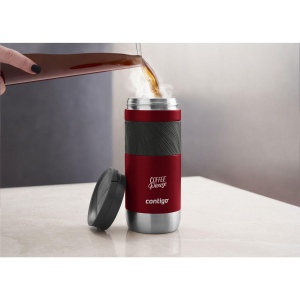 Thermos à double paroi en acier inoxydable avec un contenant avec une isolation parfaite, un large grip antidérapant en caoutchouc et un bec avec la technologie SNAPSEAL™ 23