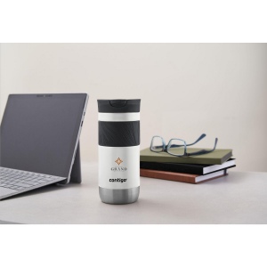 Thermos à double paroi en acier inoxydable avec un contenant avec une isolation parfaite, un large grip antidérapant en caoutchouc et un bec avec la technologie SNAPSEAL™ 24