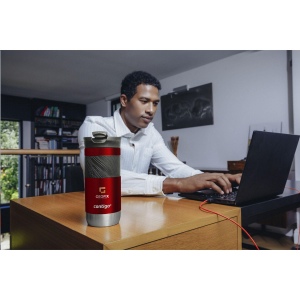 Thermos à double paroi en acier inoxydable avec un contenant avec une isolation parfaite, un large grip antidérapant en caoutchouc et un bec avec la technologie SNAPSEAL™ 28