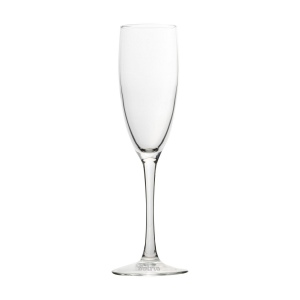 Flûte à champagne avec un grand pied. Un design intemporel pour servir champagne ou vins effervescents.