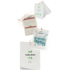 Calendrier A5 papier graines - toutes les pages perso