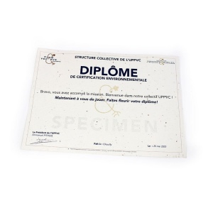 Diplôme A4 papier graines 2
