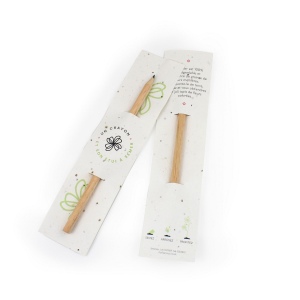 Marque page papier graines et crayon bois