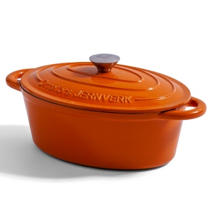 Orrefors Jernverk Poêle en fer émaillée ovale 3.5L 4