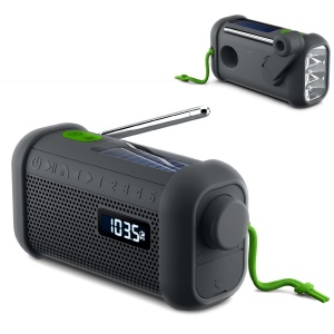 MH-08 - Muse radio, haut-parleur bluetooth avec solar et mécanisme de remontage