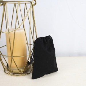 Pochon coton Noir XS 10x14 2