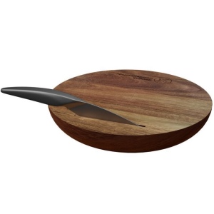 set de planche à découper et couteau FSC 100% bois d'acacia (Import) 3