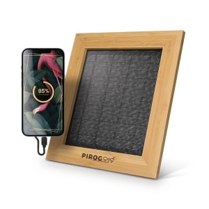 CADRE SOLAIRE EN BAMBOU AVEC CHARGEUR 7