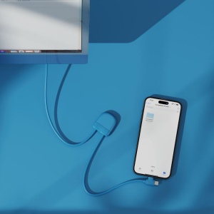 ICE-C - Câble de charge multi-connecteurs d'1 mètre avec transfert de données 22