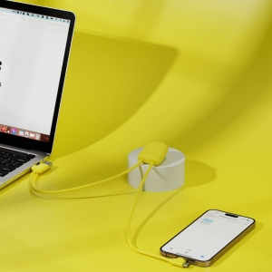 ICE-C - Câble de charge multi-connecteurs d'1 mètre avec transfert de données 25