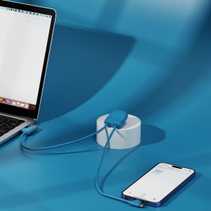 ICE-C - Câble de charge multi-connecteurs d'1 mètre avec transfert de données 28