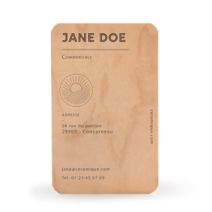CARTE DE VISITE EN BOIS 85 x 54 mm Quadri recto