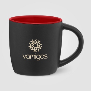 Zanzibar - Tasse en céramique noire matte de 355 ml avec ColourPop (+Sérigraphie) 16
