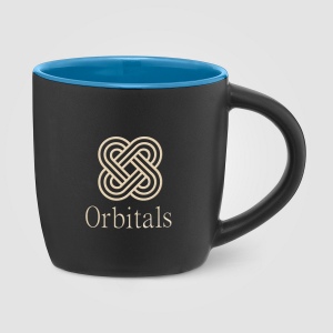 Zanzibar - Tasse en céramique noire matte de 355 ml avec ColourPop (+Sérigraphie) 14