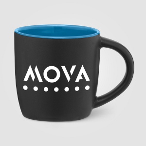 Zanzibar - Tasse en céramique noire matte de 355 ml avec ColourPop (+Sérigraphie)