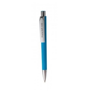 stylo-bille avec corps en touché gomme - PRISMA SOFT PREMIUM 5