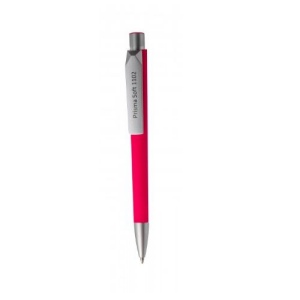 stylo-bille avec corps en touché gomme - PRISMA SOFT PREMIUM 6