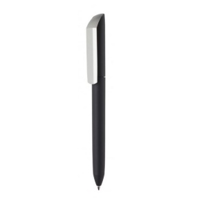 Stylo-bille avec corps noir en touche gomme soft touch 12