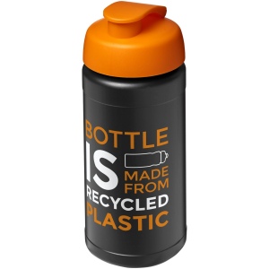 Bouteille de sport Baseline de 500 ml recyclée avec couvercle rabattable 28