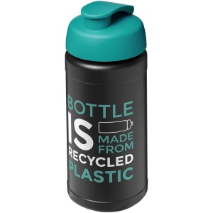 Bouteille de sport Baseline de 500 ml recyclée avec couvercle rabattable 29