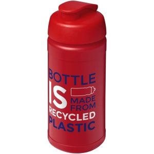 Bouteille de sport Baseline de 500 ml recyclée avec couvercle rabattable 33