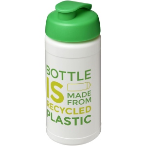 Bouteille de sport Baseline de 500 ml recyclée avec couvercle rabattable 37