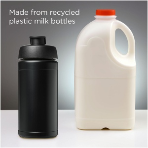 Bouteille de sport Baseline de 500 ml recyclée avec couvercle rabattable 51