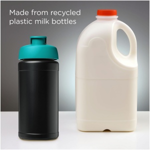 Bouteille de sport Baseline de 500 ml recyclée avec couvercle rabattable 53