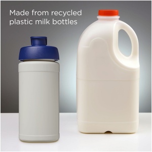 Bouteille de sport Baseline de 500 ml recyclée avec couvercle rabattable 56