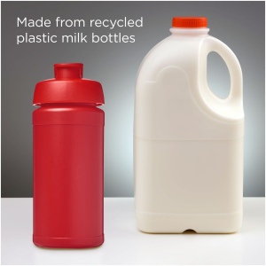 Bouteille de sport Baseline de 500 ml recyclée avec couvercle rabattable 57