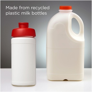 Bouteille de sport Baseline de 500 ml recyclée avec couvercle rabattable 60