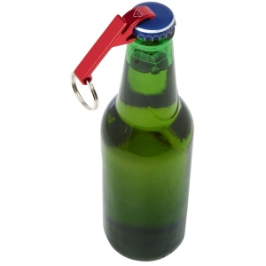 Ouvre-bouteille et canette Tao en aluminium recyclé certifié RCS avec porte-clés 19