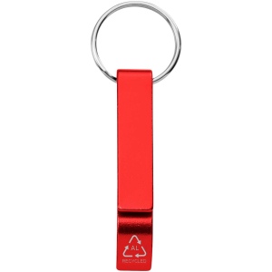 Ouvre-bouteille et canette Tao en aluminium recyclé certifié RCS avec porte-clés 9