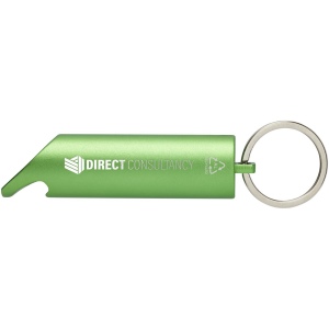 Lumière LED IPX Flare en aluminium recyclé et ouvre-bouteille avec porte-clés 13