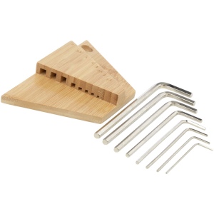 Trousse à outils Allen en bambou à clé hexagonale 6