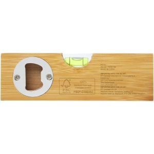 Niveau à bulle Flush en bambou avec ouvre-bouteille 5