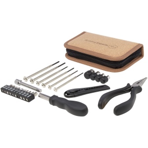 Ensemble d'outils Spike 24 pièces en plastique recyclé certifié RCS avec pochette en liège 4