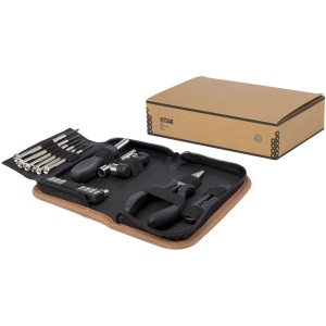 Ensemble d'outils Spike 24 pièces en plastique recyclé certifié RCS avec pochette en liège 6