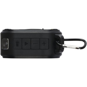 Haut-parleur solaire Bluetooth® Solo de 3 W IPX5 en plastique recyclé certifié RCS avec mousqueton 8