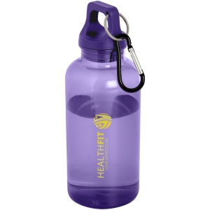 Bouteille d'eau Oregon de 400 ml en plastique recyclé avec mousqueton 28