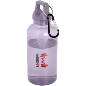Bouteille d'eau Oregon de 400 ml en plastique recyclé avec mousqueton 33