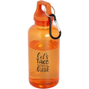 Bouteille d'eau Oregon de 400 ml en plastique recyclé avec mousqueton 34